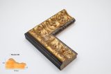 653-030 BLANCO Y ORO CANTOS NEGROS