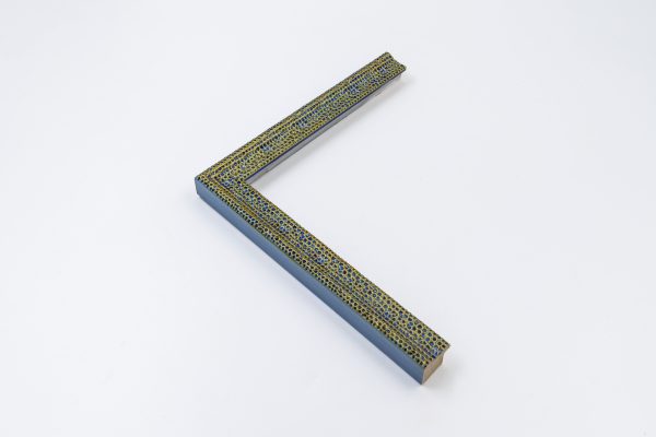 864-9617 AZUL Y AMARILLO BASE PLATA METAL