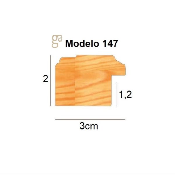 147-080 WOOD GOLD EDGE-