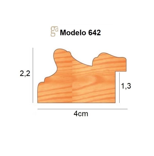 PERFIL-642 642-030 BLACK BRUSHED EDGE GOLD
