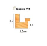 PERFIL-710 710-18 GRIS FILO ORO